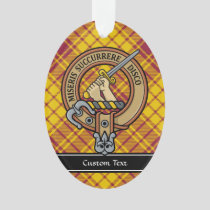 Clan MacMillan Crest over Dress Tartan Ornament