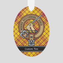Clan MacMillan Crest over Dress Tartan Ornament