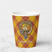 Clan MacMillan Crest over Dress Tartan Paper Cups