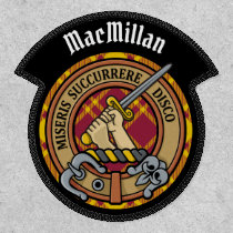 Clan MacMillan Crest over Dress Tartan Patch