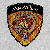 Clan MacMillan Crest over Dress Tartan Patch