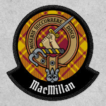 Clan MacMillan Crest over Dress Tartan Patch