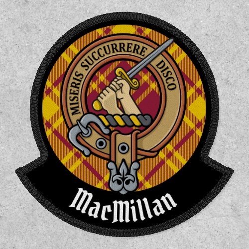 Clan MacMillan Crest over Dress Tartan Patch