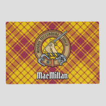 Clan MacMillan Crest over Dress Tartan Placemat