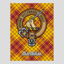 Clan MacMillan Crest over Dress Tartan Poster