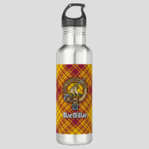 Clan MacMillan Crest over Dress Tartan Stainless Steel Water Bottle