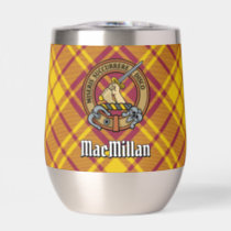 Clan MacMillan Crest over Dress Tartan Thermal Wine Tumbler