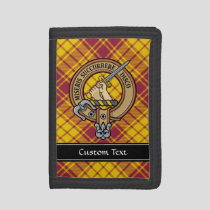 Clan MacMillan Crest over Dress Tartan Trifold Wallet