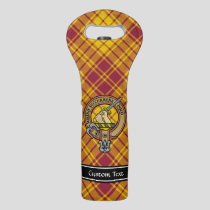 Clan MacMillan Crest over Dress Tartan Wine Bag