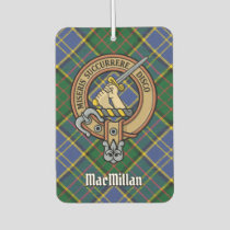Clan MacMillan Crest over Hunting Tartan Air Freshener