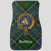 Clan MacMillan Crest over Hunting Tartan Car Floor Mat