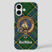 Clan MacMillan Crest over Hunting Tartan iPhone 16 Case