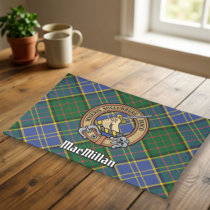 Clan MacMillan Crest over Hunting Tartan Cloth Placemat
