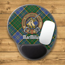 Clan MacMillan Crest over Hunting Tartan Gel Mouse Pad