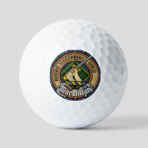 Clan MacMillan Crest over Hunting Tartan Golf Balls
