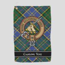 Clan MacMillan Crest over Hunting Tartan Golf Towel