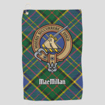 Clan MacMillan Crest over Hunting Tartan Golf Towel