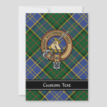 Clan MacMillan Crest over Hunting Tartan Invitation