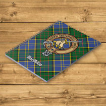 Clan MacMillan Crest over Hunting Tartan Notebook