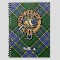 Clan MacMillan Crest over Hunting Tartan Notebook