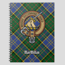 Clan MacMillan Crest over Hunting Tartan Notebook