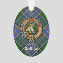 Clan MacMillan Crest over Hunting Tartan Ornament