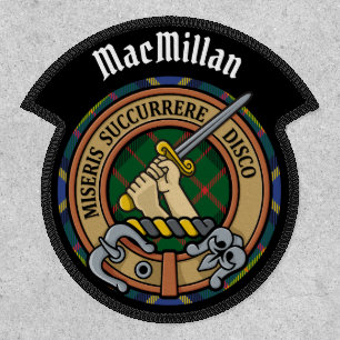 Clan MacMillan Crest over Hunting Tartan Patch
