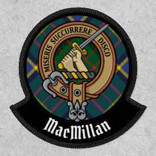 Clan MacMillan Crest over Hunting Tartan Patch