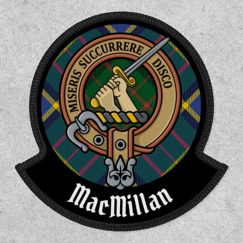 Clan MacMillan Crest over Hunting Tartan Patch