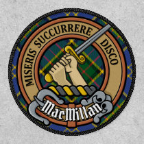 Clan MacMillan Crest over Hunting Tartan Patch