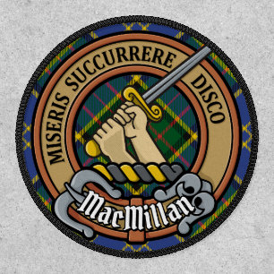 Clan MacMillan Crest over Hunting Tartan Patch
