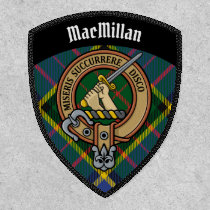 Clan MacMillan Crest over Hunting Tartan Patch