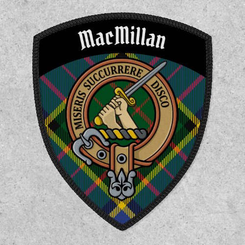 Clan MacMillan Crest over Hunting Tartan Patch