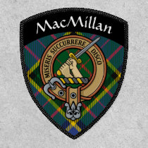 Clan MacMillan Crest over Hunting Tartan Patch