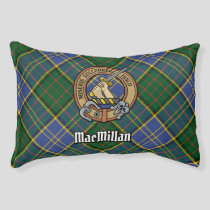 Clan MacMillan Crest over Hunting Tartan Pet Bed
