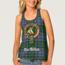 Clan MacMillan Crest over Hunting Tartan Tank Top