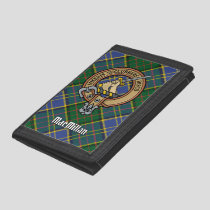 Clan MacMillan Crest over Hunting Tartan Tri-fold Wallet