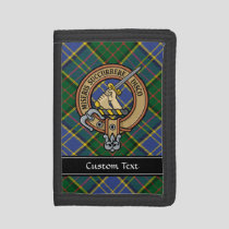 Clan MacMillan Crest over Hunting Tartan Trifold Wallet