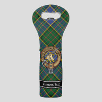 Clan MacMillan Crest over Hunting Tartan Wine Bag