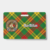 Clan MacMillan Crest over Tartan Badge