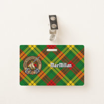 Clan MacMillan Crest over Tartan Badge