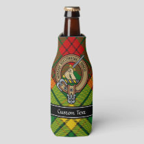 Clan MacMillan Crest over Tartan Bottle Cooler