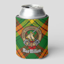 Clan MacMillan Crest over Tartan Can Cooler