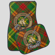 Clan MacMillan Crest over Tartan Car Floor Mat