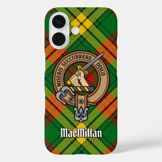 Clan MacMillan Crest over Tartan Case-Mate iPhone Case (Back)