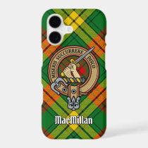 Clan MacMillan Crest over Tartan iPhone 17 Case