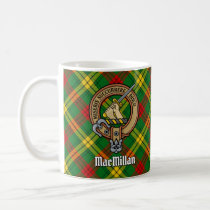 Clan MacMillan Crest over Tartan Coffee Mug