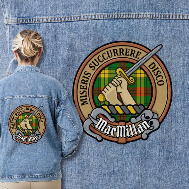Clan MacMillan Crest over Tartan Denim Jacket (Creator Uploaded)