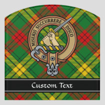 Clan MacMillan Crest over Tartan Door Sign