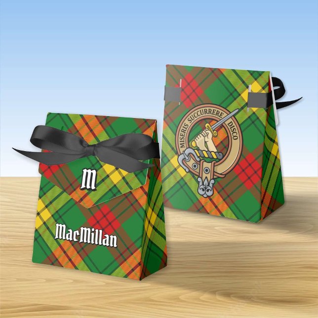 Clan MacMillan Crest over Tartan Favor Boxes (Creator Uploaded)